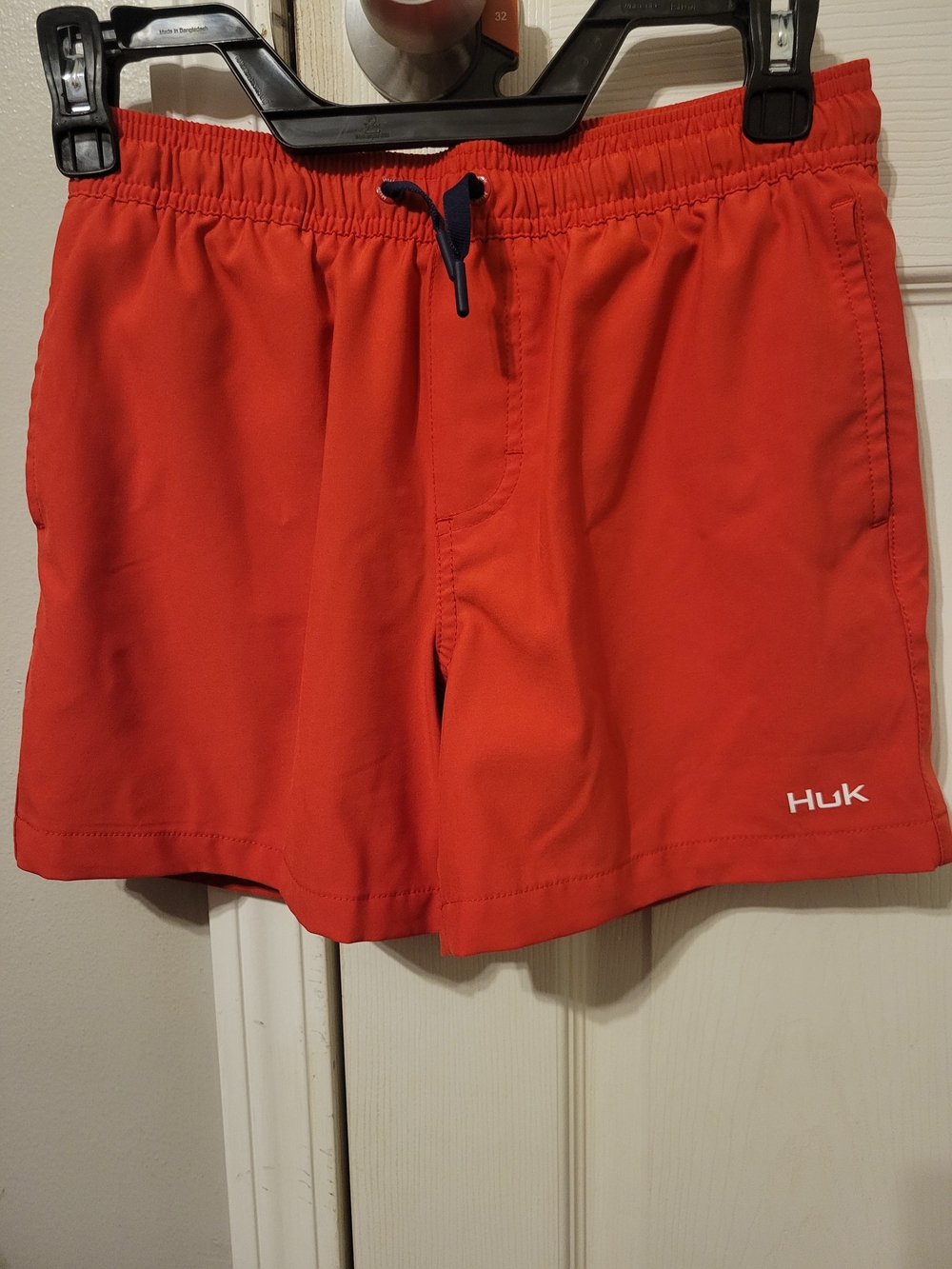 Huk Boy's Bright Red Athletic Drawstring Shorts